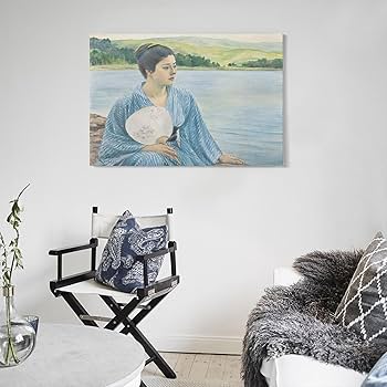 Amazon.co.jp: 画家 黒田清輝 世界の名画 湖畔 ポスター プリント